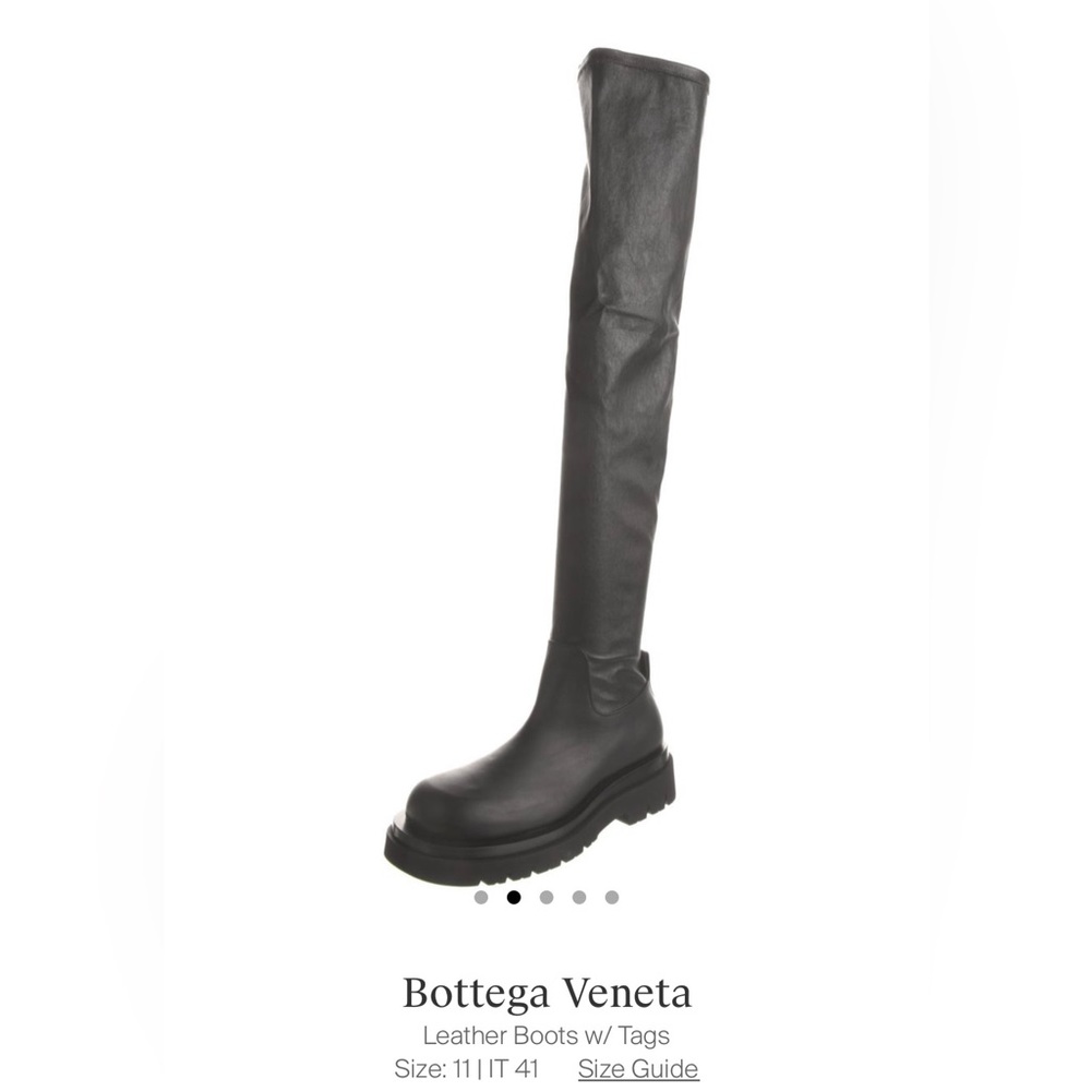 SOLD ON TRR … Bottega Veneta Leather Over-The-Knee Boots